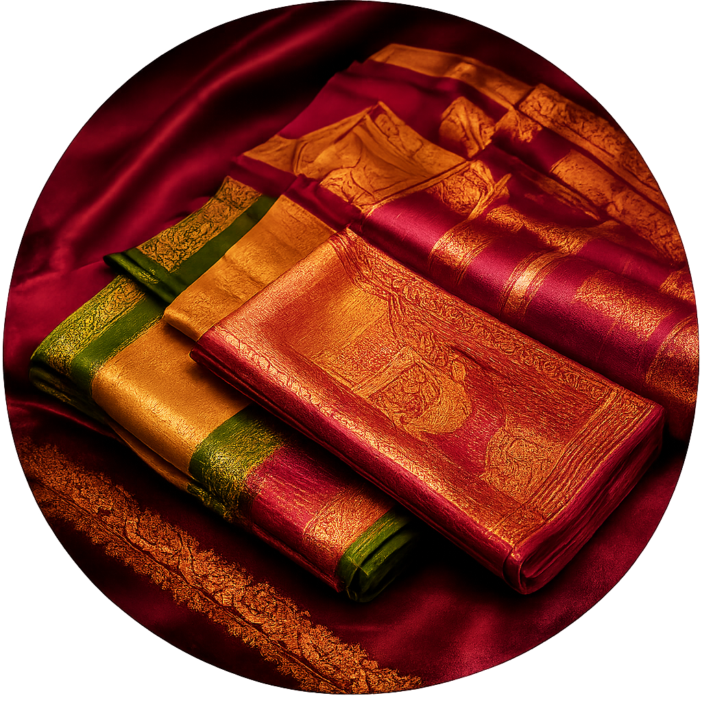Finished timeless silk sarees